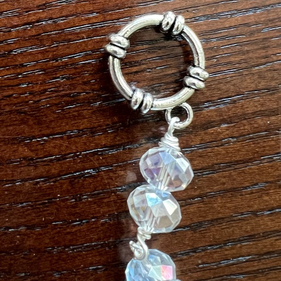 Handmade jasper & crystal statement necklace - Picture 6 of 7